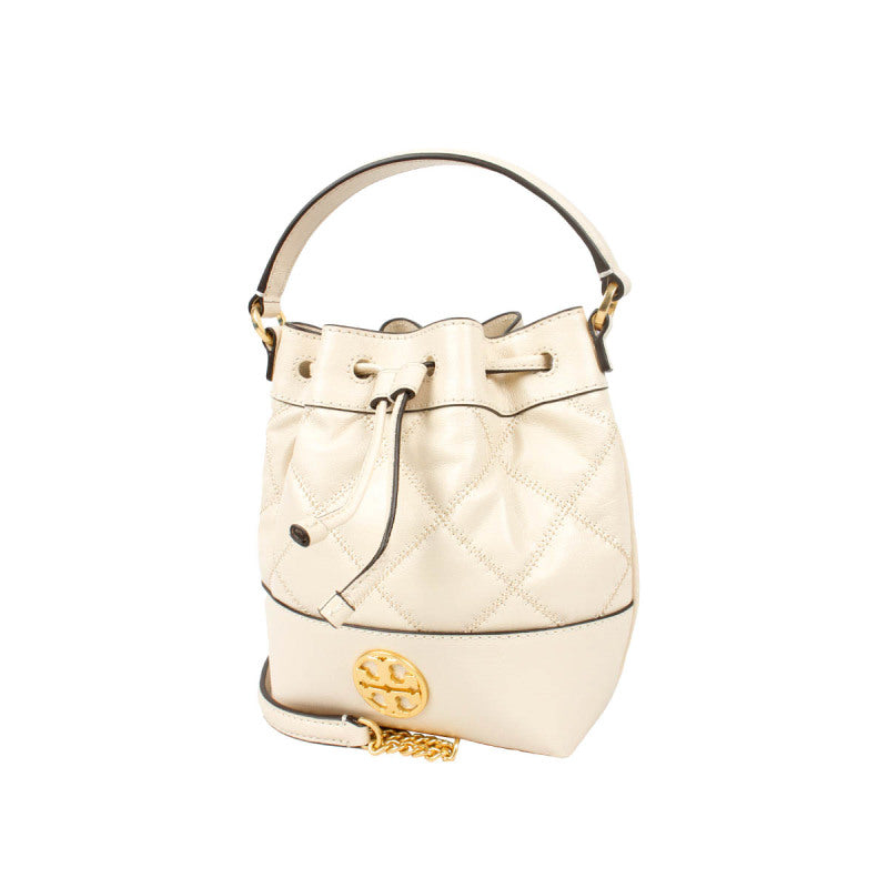 Tory Burch Diamond Pattern Sheepskin Drawstring Bucket Bag Shoulder Crossbody Bag 87869-724