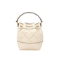 Tory Burch Diamond Pattern Sheepskin Drawstring Bucket Bag Shoulder Crossbody Bag 87869-724