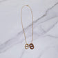 Hermes O'Maillon pendant leather and metal pig nose brown gold necklace
