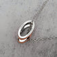Hermes Pop H Orange Silver Chain Round Necklace