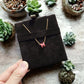 Hermes Mini Pop H Rose Red Rose Gold Chain Round Necklace